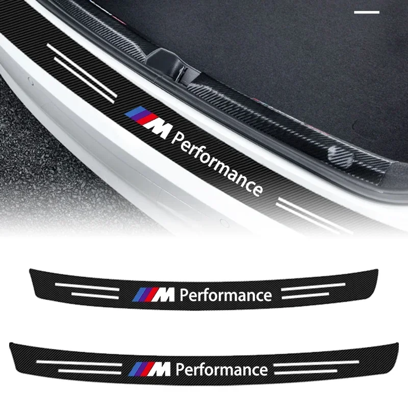 Carbon Fiber Auto Protective Rear Trunk Bumper Guard 3D Stickers for BMW E90 E60 E53 E39 E36 E34 E46 E61 X1 X3 X4 X5 X6 X7 Z4