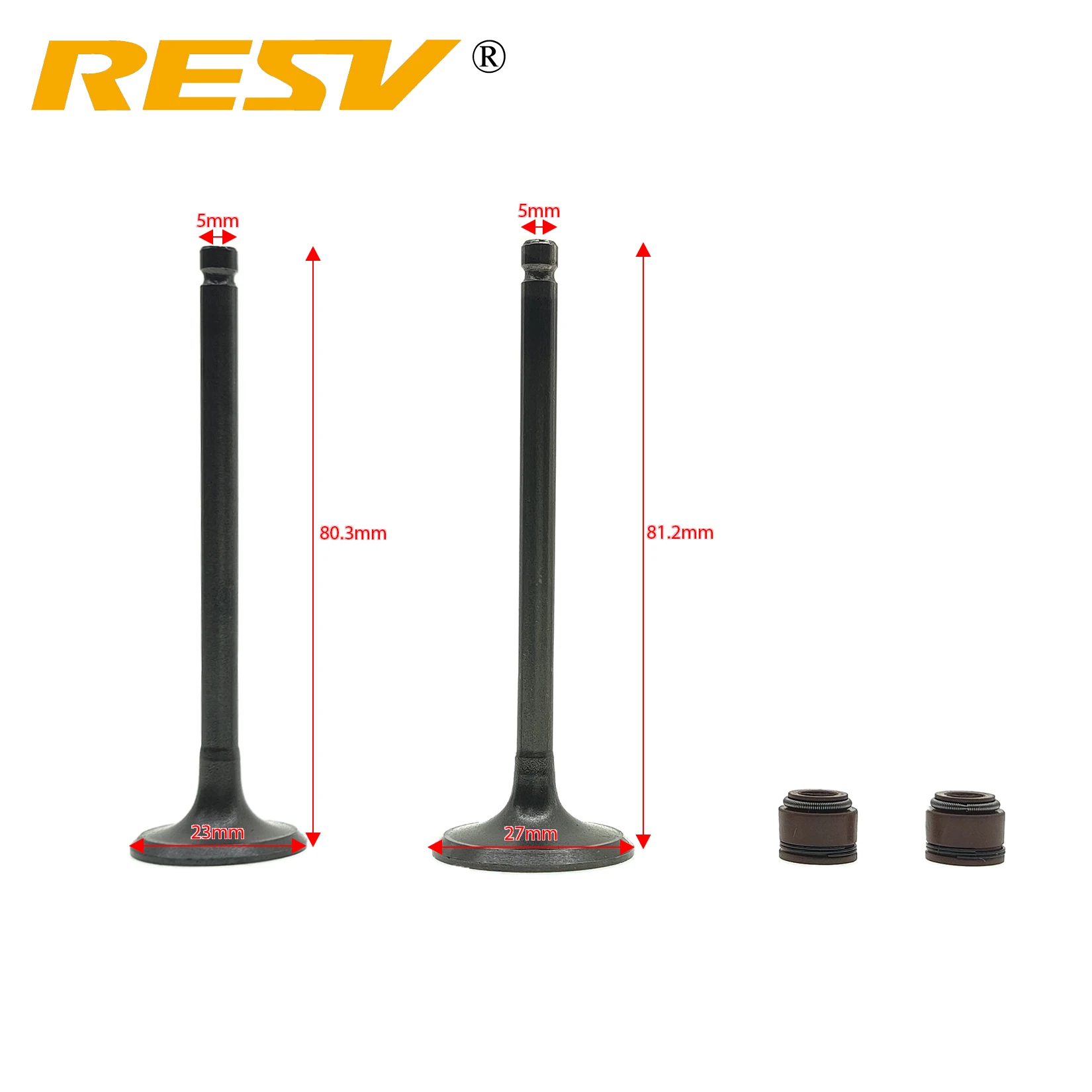 RESV for Kymco Agility 125 Like 125 People S 125 Movie XL 125 Super 8 125 CK125 125cc Valve Intake Exhaust Stem Valve Oil Seal
