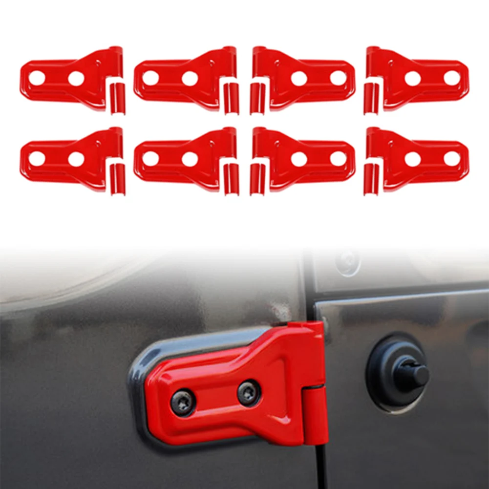Red Car Styling Door Hinge Trim Cover for Jeep Wrangler JL 4-Door 2018+ 8Pcs/Set