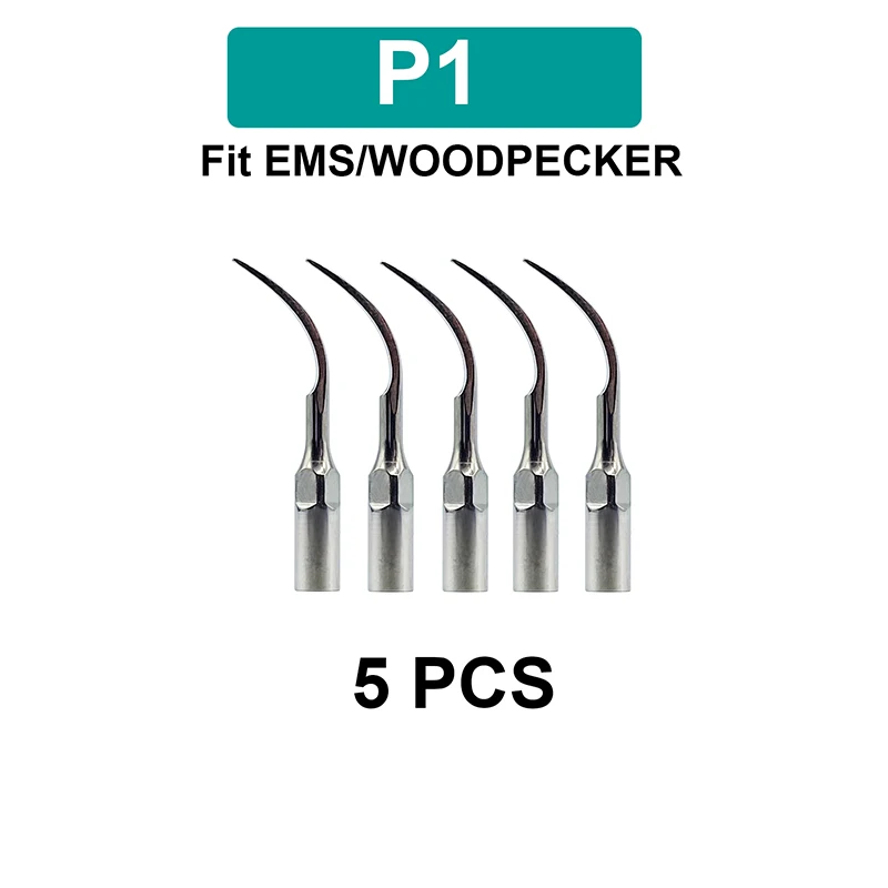 5pcs Dental Ultrasonic Scaler Tip Tooth Cleaning Machine Cutter Head Scaler Tips Periodontics Endodontics Endo Perio