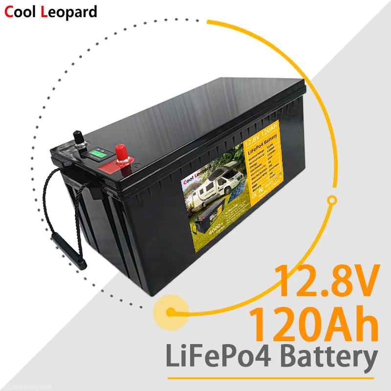 

12V 120Ah LiFePO4 Lithium Phosphate Battery Built-in BMS Solar Power Generation System Is Suitable For RV Standby Power Supply