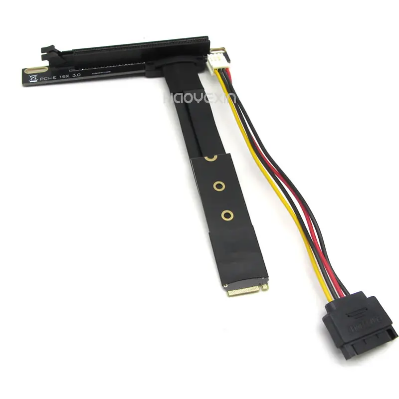 M.2 zu PCIe Riser-Karte PCIe X16 PCI-E 3.0 1x zu M.2 NVMe M-Key 2280 Riser-Karte Gen3.0 Kabel M.2 Key-M PCI-Express Verlängerungskabel X4