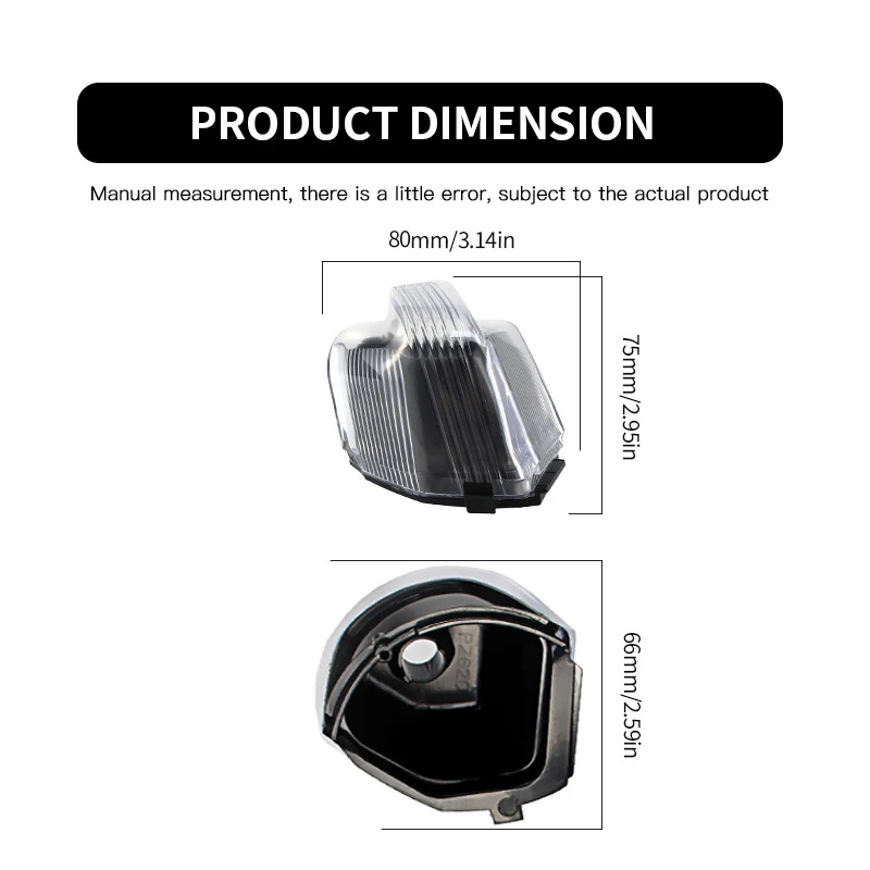 

2 шт. светодиодный светильник для бокового зеркала заднего вида на дверь автомобиля для Ford Transit Custom 13-19/Tourneo 12-20, корпус указателя поворота, прозрачный корпус лампы