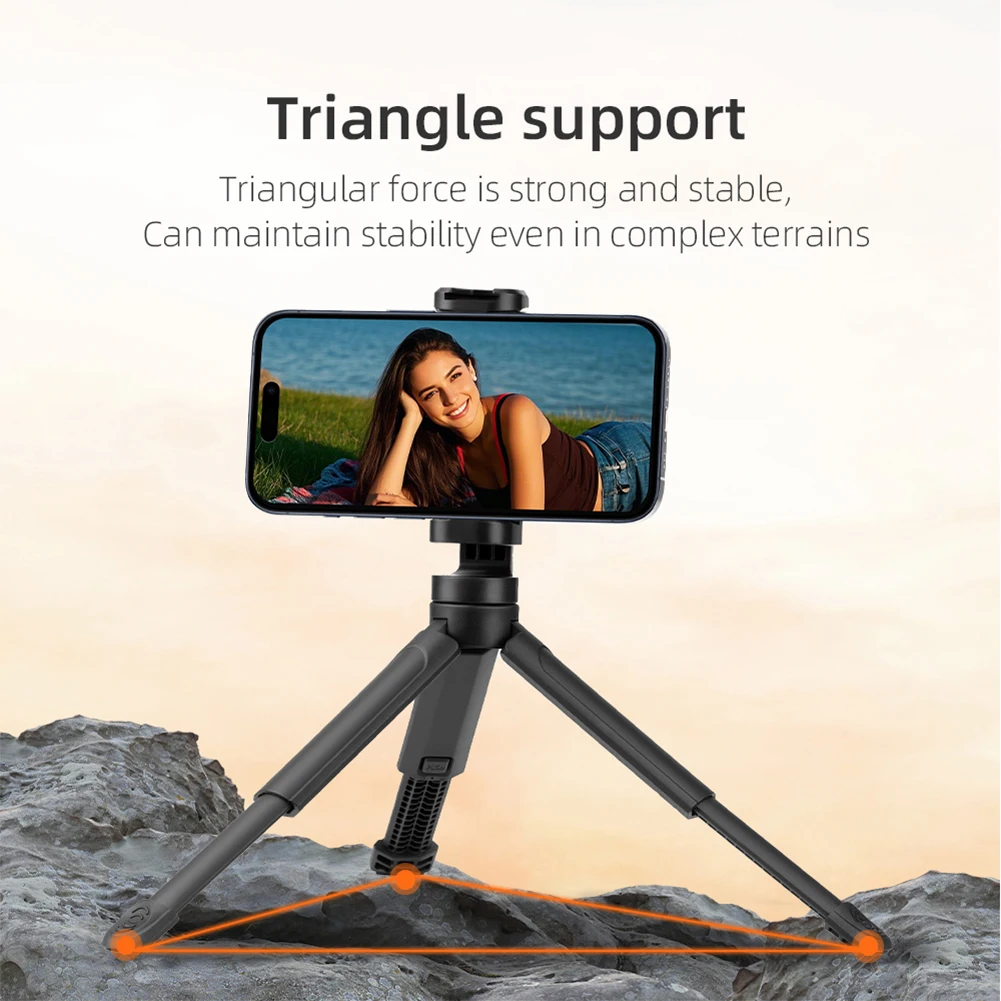 Desktop Tripod Holder Bracket with Cold Shoe Handheld Phone Holder Phone Clip Holder Phone Mount Securing Clip Mobile Holder