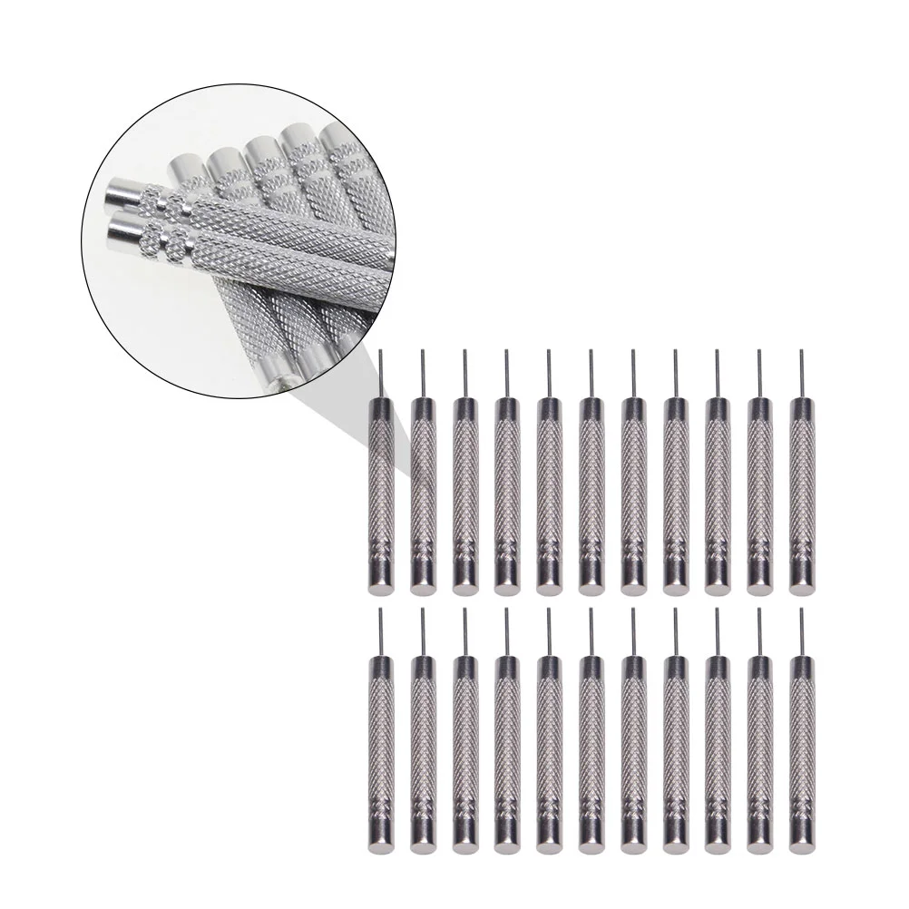 24 Pcs Watch Punch Pins Needle Band Repair Tool Silver Chrome Vanadium Steel Link Removal Wrist Bands