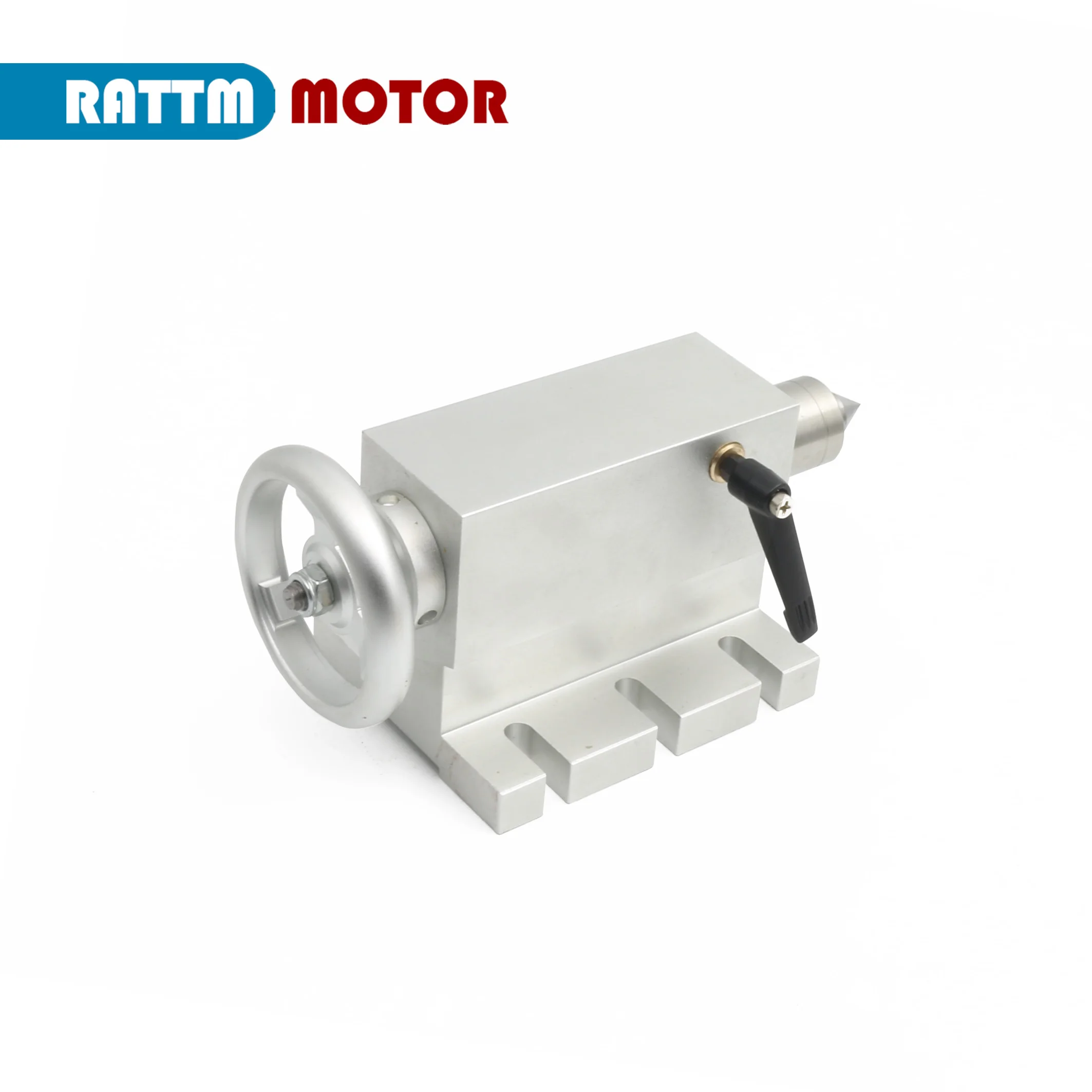【Disponibilità UE】K12-100mm Mandrino a 4 griffe Rapporto di riduzione del 4° asse: 6:1+Asse di rotazione della testa divisoria contropunta con 57 driver del motore passo-passo