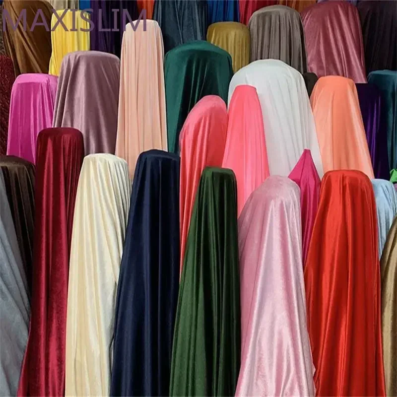 DIY Thickened Soft Flannelette Elastic Velvet Fabric Tablecloth  Window Curtains Casual Coat Skirt Clothing Fabric Wide:150CM