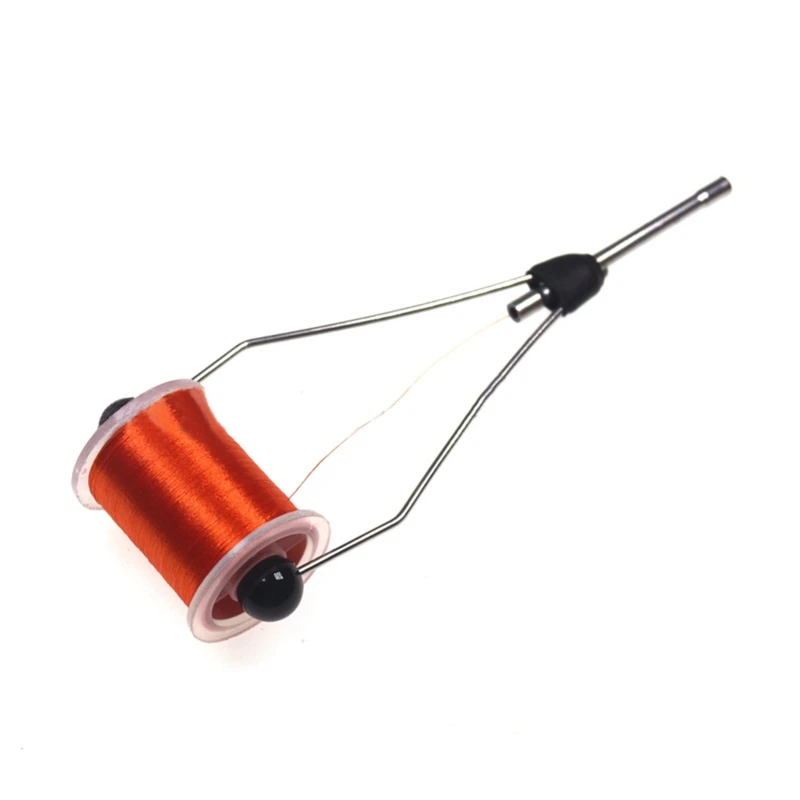 1Pc Smooth Fly Tying Bobbin Holder Bobbin Threader Ceramic Feet Fly Tying Tool Adjustable for All Spool for Flies Making