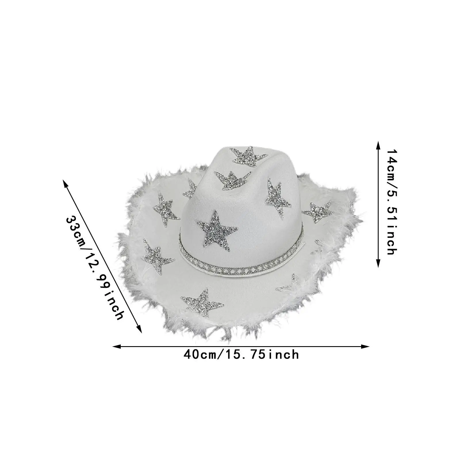 قبعة راعية البقر ذات حافة واسعة، قبعة راعية البقر العصرية لحفلات الهالوين الواحدة