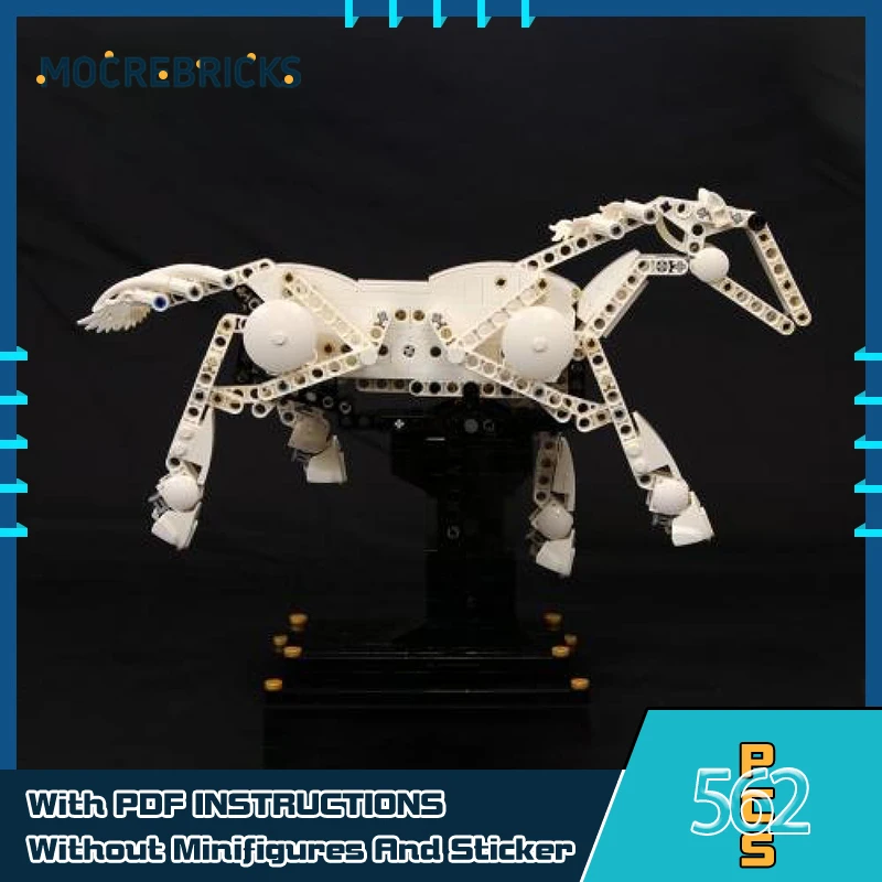 Motor gbc cavalo galopante diy modelo de montagem modular moc blocos de construção tecnologia tijolos quebra-cabeça brinquedos natal presentes criativos