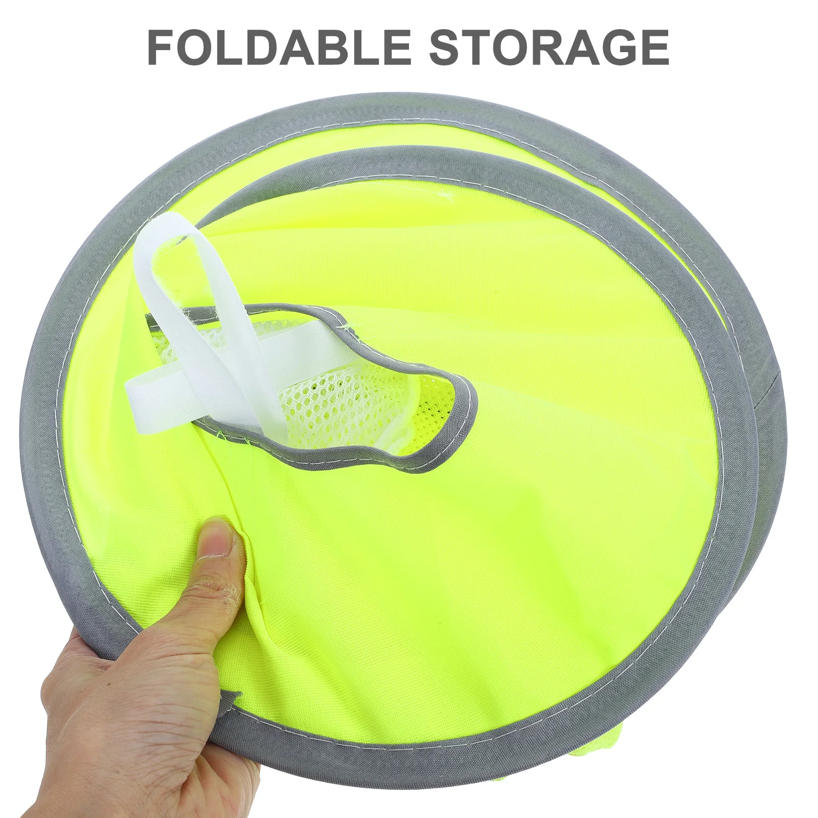 

1pc Sunshade Safety : Wide Brim Mesh Visor With Neck Shield Reflective Stripes For Construction Workers Hard Hat Sun