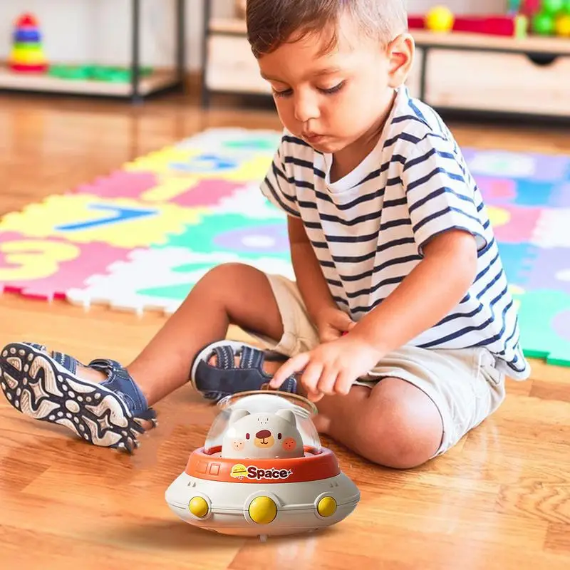 Puxar para trás carro para criança carro de brinquedo para criança com design de nave espacial carro de brinquedo para crianças brinquedos educativos movidos por fricção com