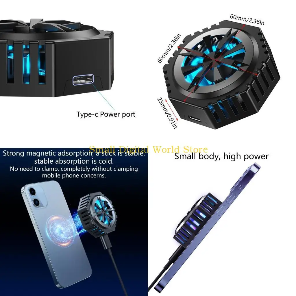 

77UB Ешьте куриный артефакт телефона радиатор воздушный кулер 8 каналов охлаждения 7200 об / мин