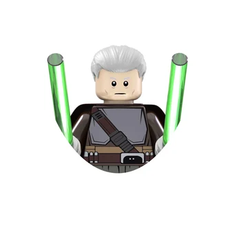 Jedi obi-wan kenobi boba fett blocos de construção ahsoka luke yoda kylo ren contagem dooku mandalorianos shaak ti figura de ação brinquedos