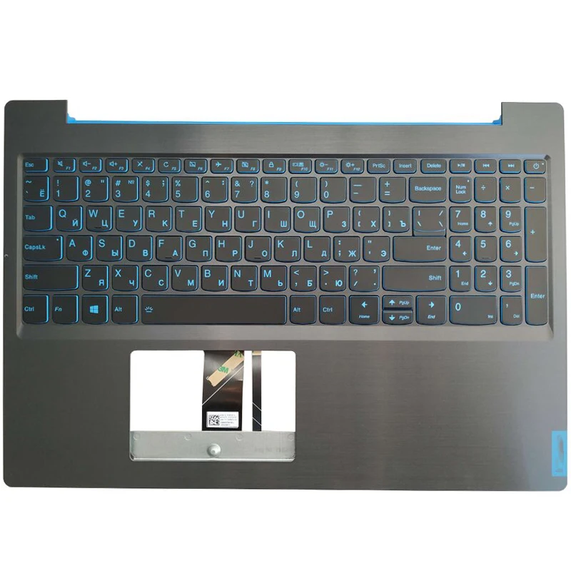 Imagem -03 - Backlit us Espanhol Teclado Russo para Lenovo Ideapad L34015 L340-15irh com Tampa Superior Luz de Fundo Azul Novo