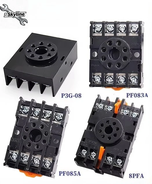 Original Agent Relay Base PF083A Round 8 Pin 085A P3G-08 SH-3