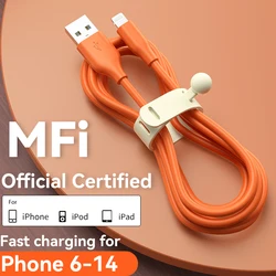 MFi Certified 2.4A kabel USB do błyskawicznego szybkiego ładowania dla iPhone 6-14 Series dla ipada kabel do przesyłania danych akcesoria do telefonów