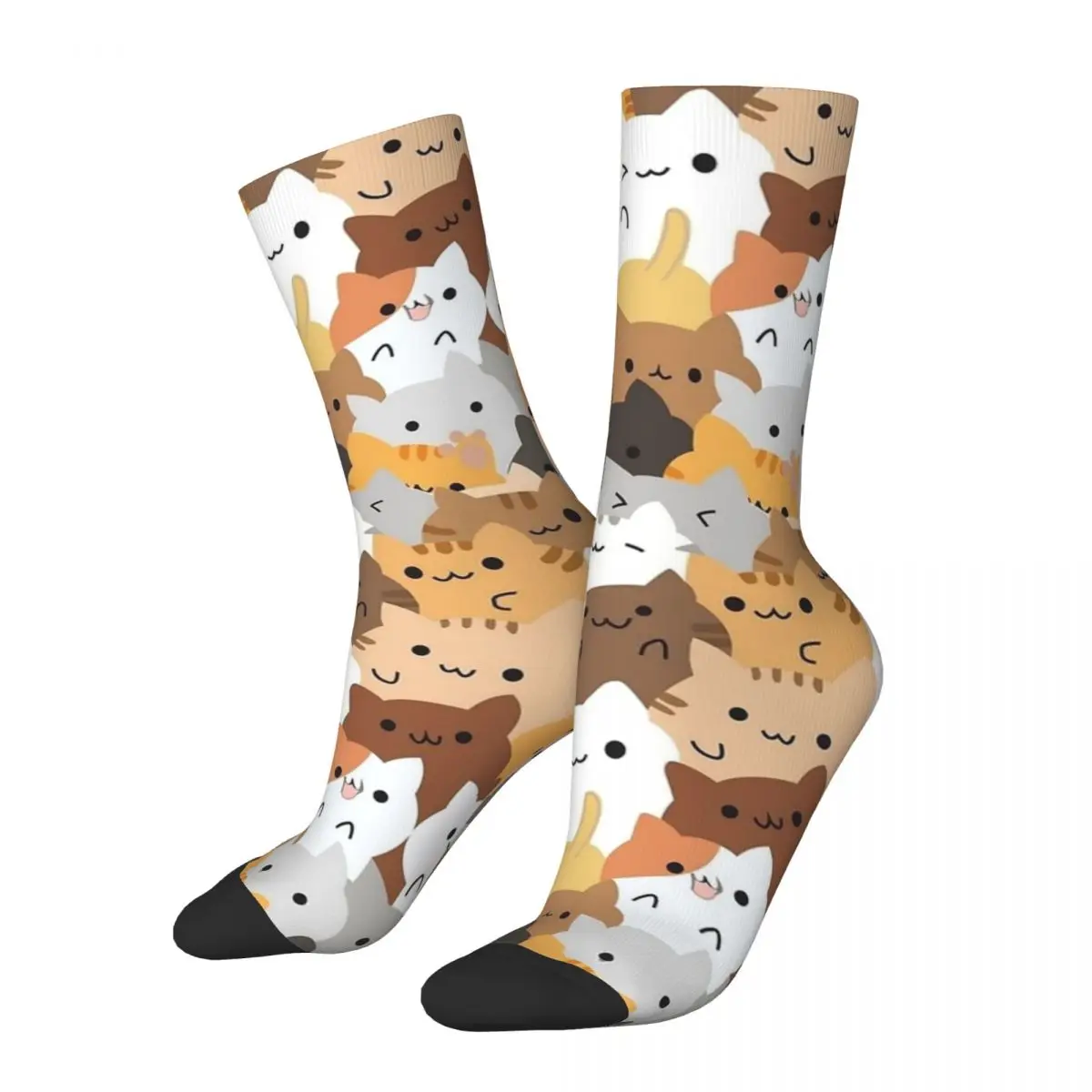 

Happy Funny Male Men Socks Novelty Sweet Happy Cub Kittens Cats Sock Graphic Women Socks Spring Summer Autumn Winter