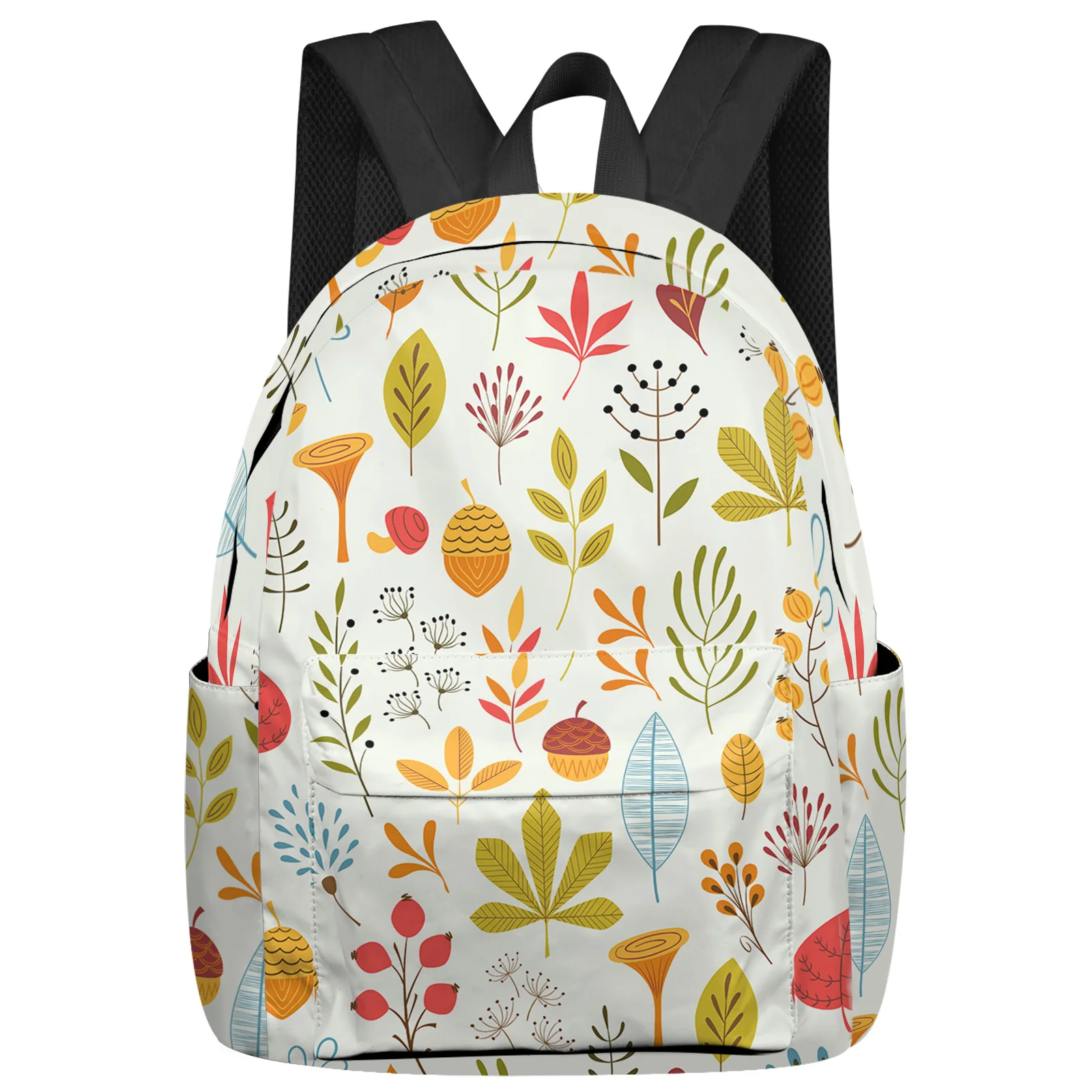 Autumn Leaves Pine Cones Backpack School Bags for Teenagers Girls Students Laptop Bag Women's Casual Travel Backpack