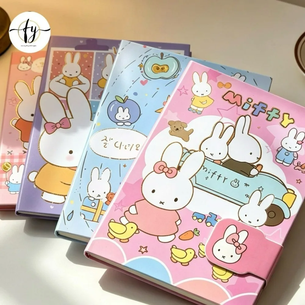 A5 Miffy Rabbit Notebook Lovely Colorful 96 Pages Inner Sheet Cartoon Student Printed Note Book Durable Writing Journal Gift
