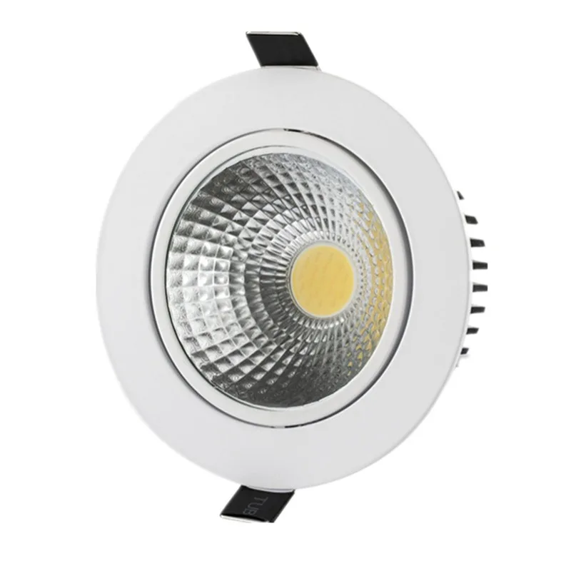 Imagem -03 - Alto Brilho Regulável 3w 5w 7w Led Downlight Cob Alumínio Spot Light Escudo Branco Ac110220v Branco Quente Frio