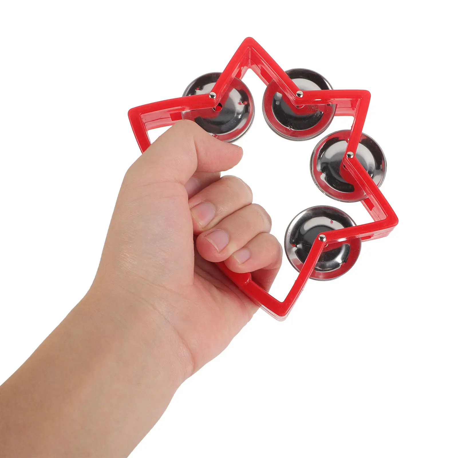 

Музыкальный инструмент для обучения: ручной перкуссионный инструмент с колокольчиками для детей, развивающий музыкальный инструмент для раннего обучения, музыкальный барабан-погремушка для малышей