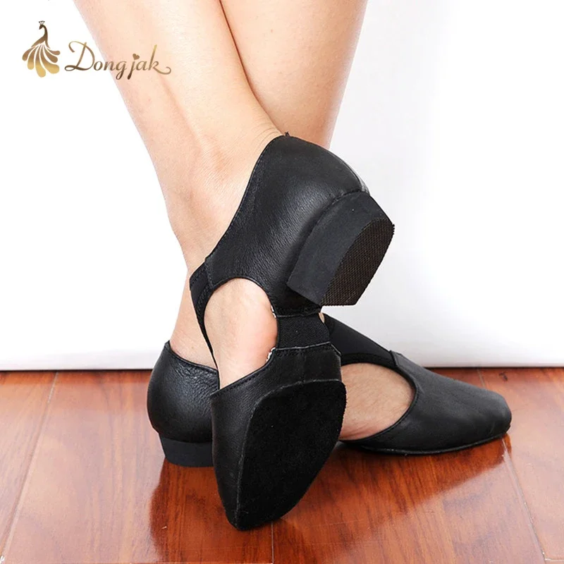 Cupons jazz feminino deslizamento em tênis de couro genuíno sapatos de dança para homens adultos crianças meninas preto botas esportivas sapatos de dança jazz