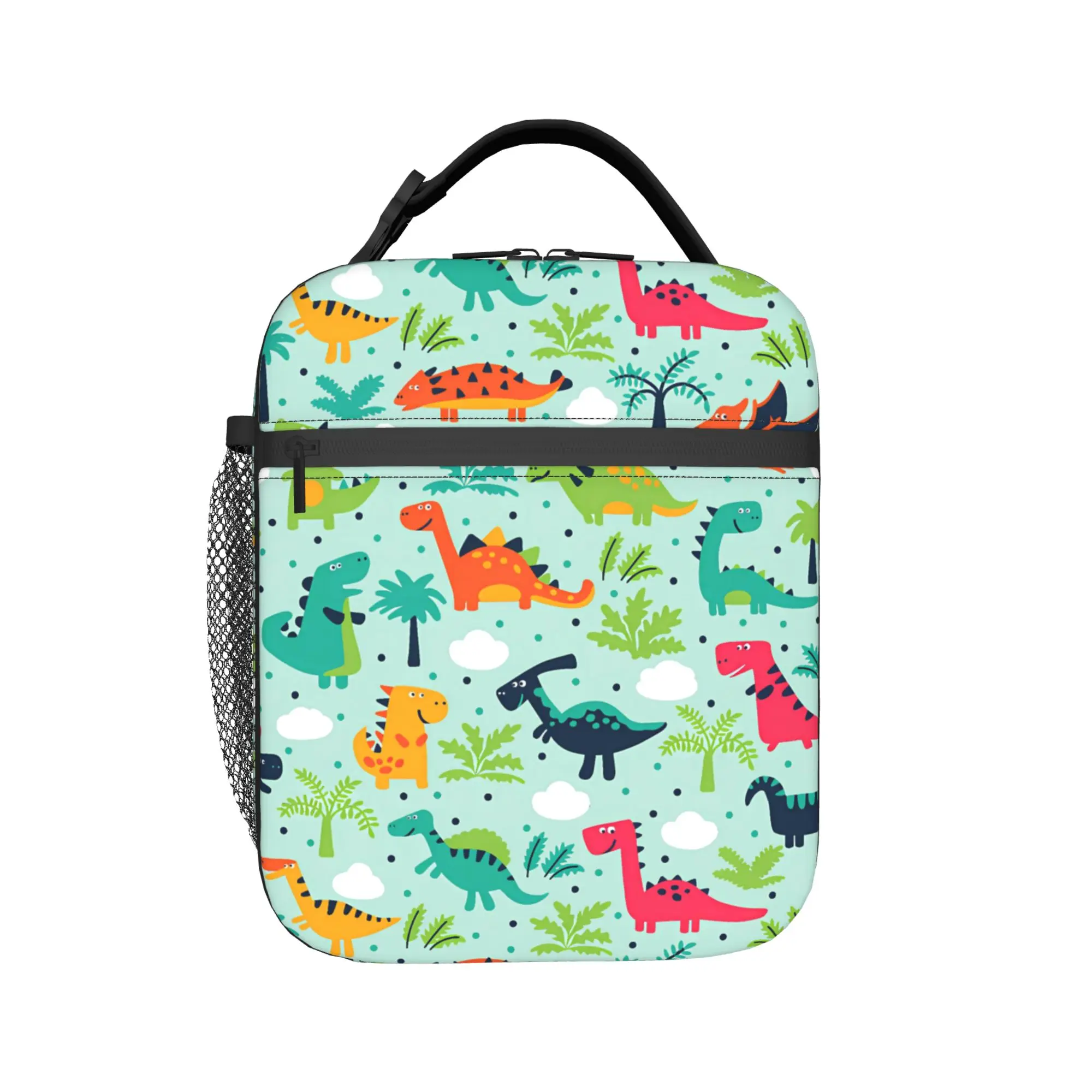Cartoon Anime Dinosaur Lunch Bag  Funny Lunch Box For Women  Outdoor Picnic Cooler Bag Waterproof Thermal Lunch Bags