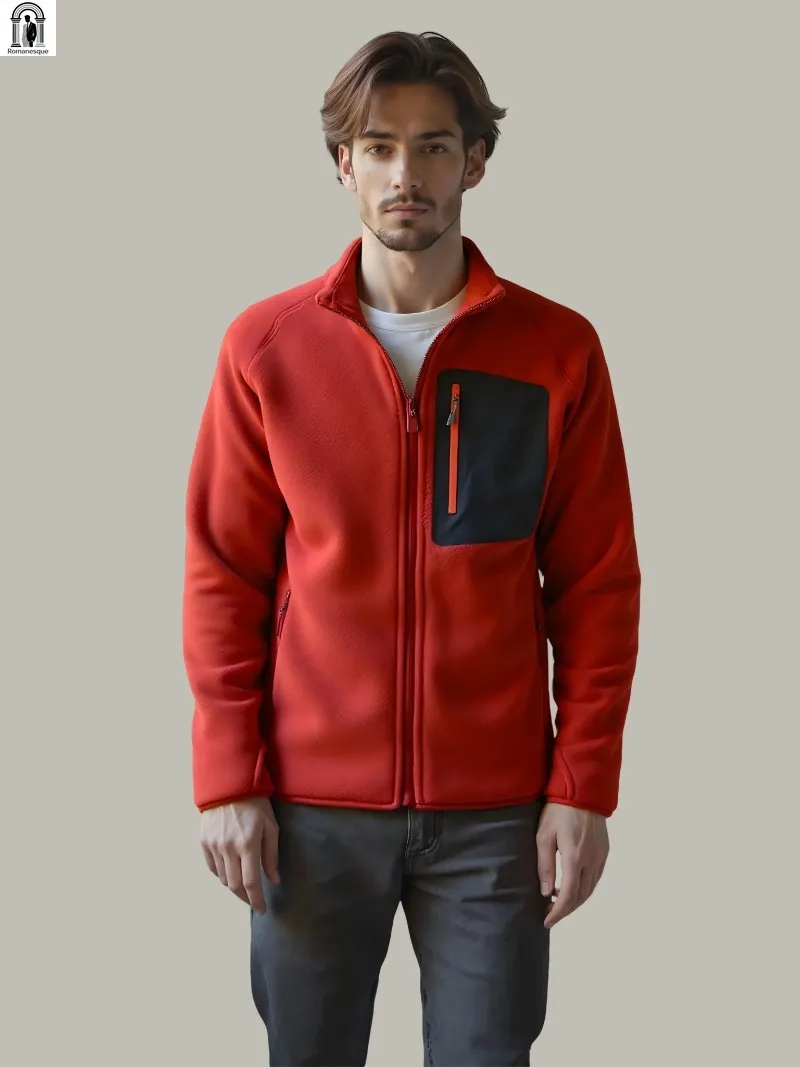Stand Up Collar Fleece! Unisex Sports Jacket Lightweight Cozy Warm Top Versatile Soft Daily Sports Fall Winter Essential