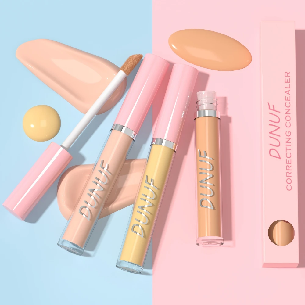 كريم أساس كونسيلر لتصحيح الألوان بـ 8 ألوان، مكياج سائل بتغطية كاملة للهالات السوداء والمرطب باللون الأحمر طوال اليوم