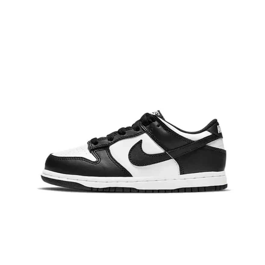 Nike Dunk“White/Black” Classic Retro Kidsren's Sneakers Black and White for Small and Medium-Sized Kidsren