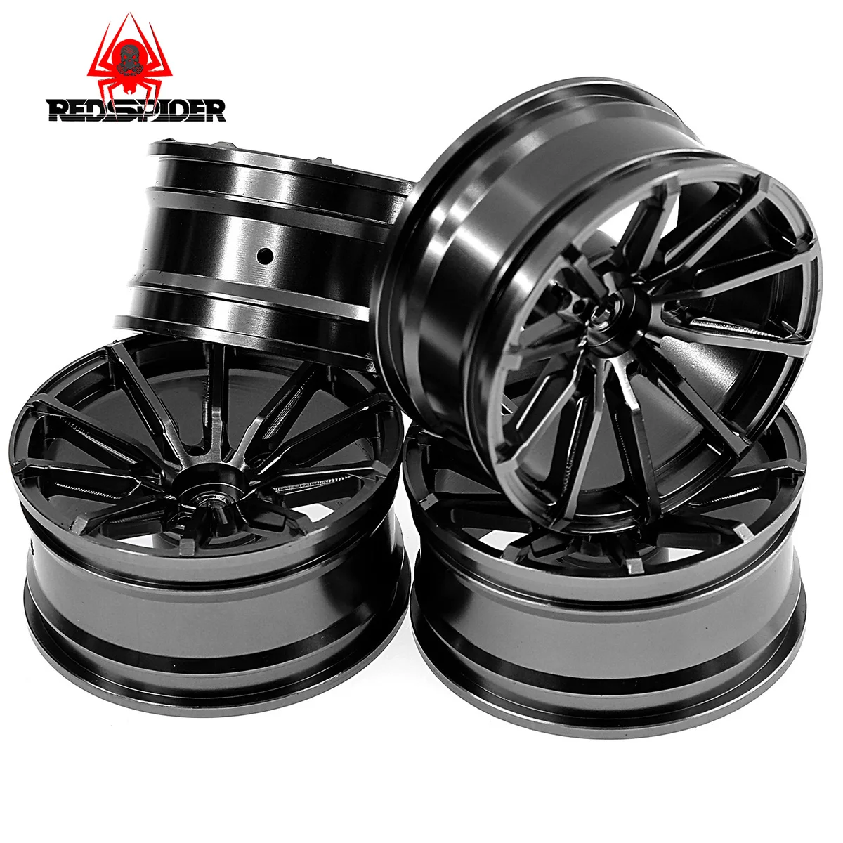 RS Red Spider 1:10 Flat Run PTG2 RV TT02 Unlimited FW06 Aluminum Metal Alloy Wheels xv02R463