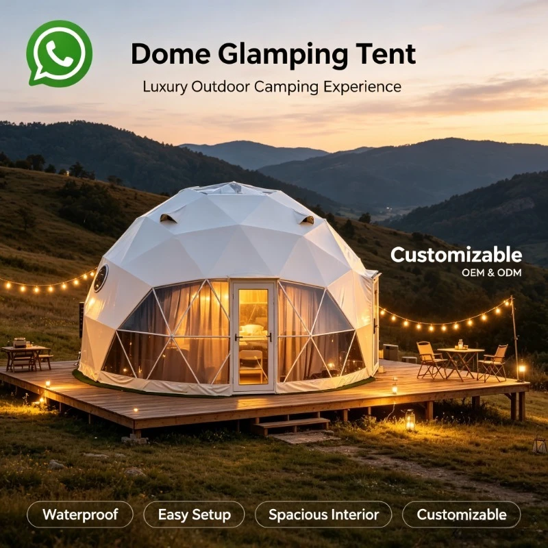 Luxury Geodesic Dome Glamping Tent Waterproof PVC Bubble House Easy Install Customizable for Hotel Resort Outdoor Glamping