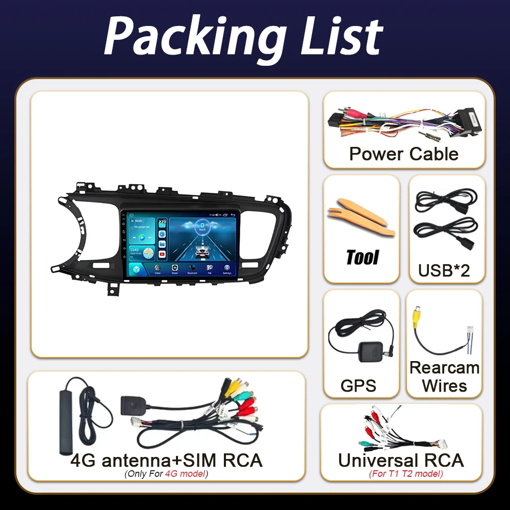 Autoradio For KIA K5 Optima 2011 2012 2013 2014- 2015 Android auto Radio Samochodowe Stereo DVD Carplay Bluetooth Head Unit 2Din