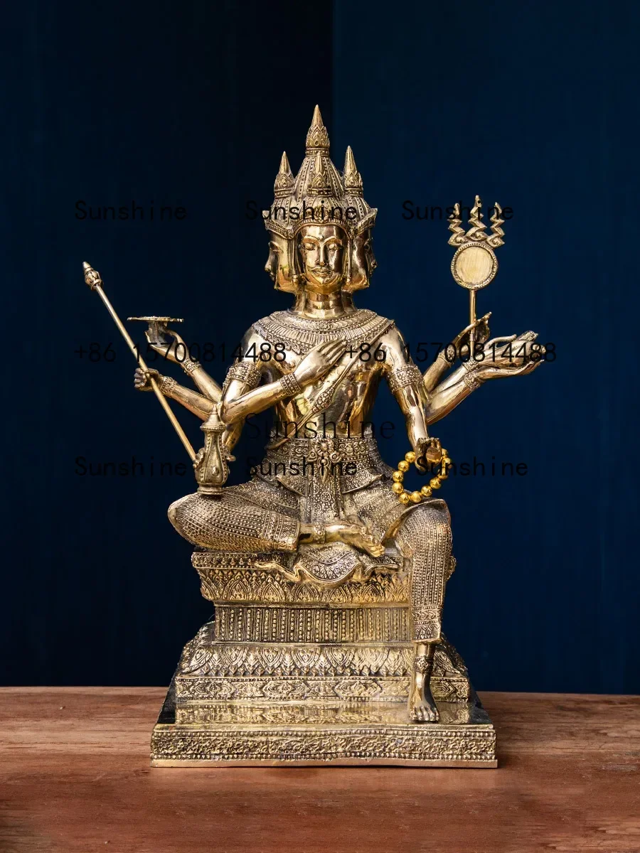 South East Asia style four-sided Buddha statue ornament base living room soft entrance desktop decorationR