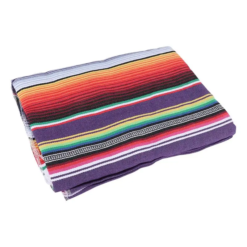 ABHI-Mexican Tablecloth For Mexican Party Wedding Decorations, Mexican Saltillo Serape Blanket Bed Blanket Outdoor Table Cover T