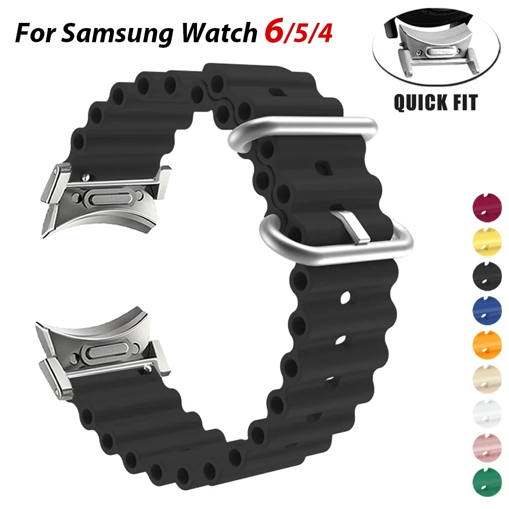 

Ремешок силиконовый для Samsung Galaxy Watch 6 Classic, 47/43 мм, 5 Pro