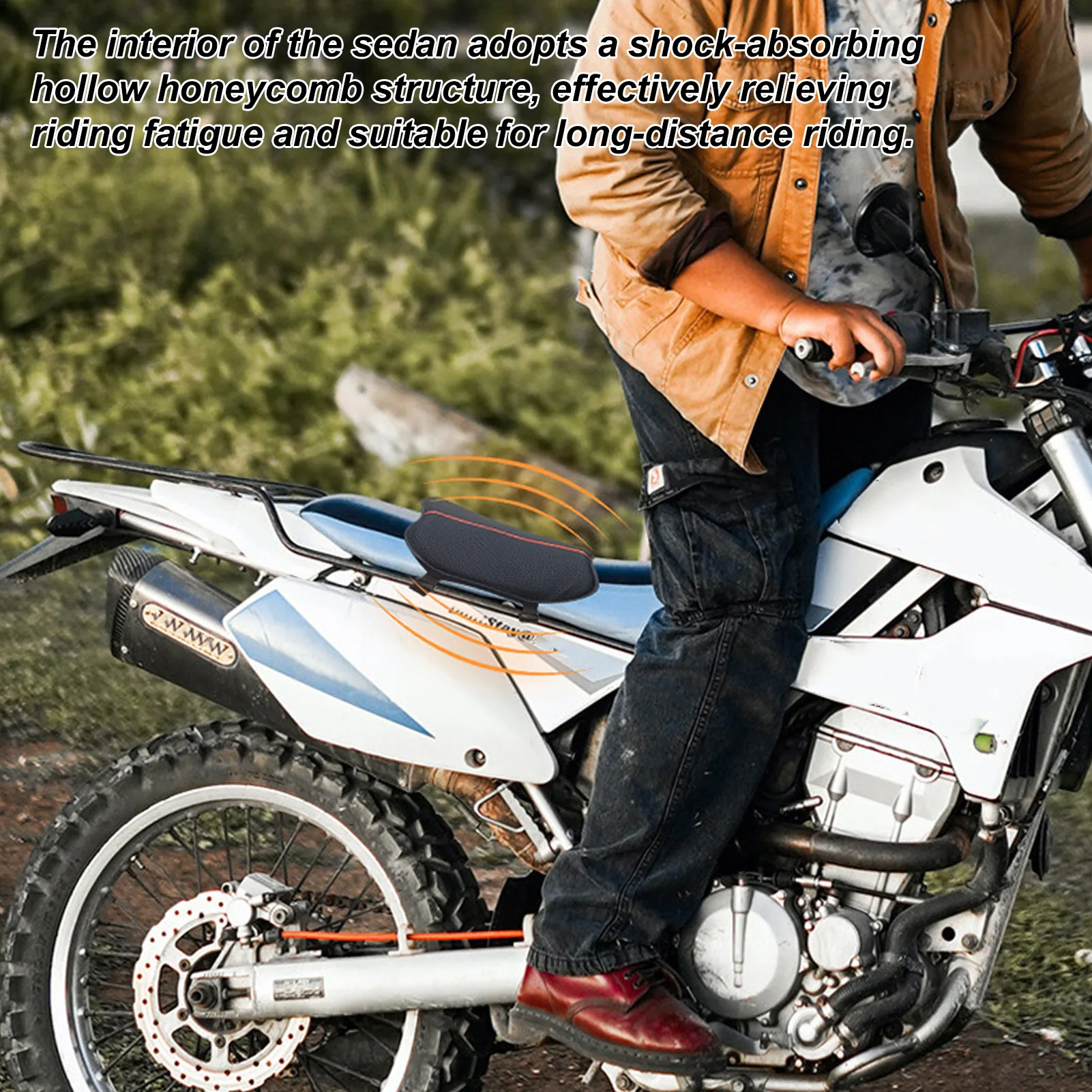 Motorcycle Gel Seat Cushion 3D Honeycomb Breathable Shock-Absorbing seat Cushion High Elasticity Gel for Comfortable Travel Long - view 6