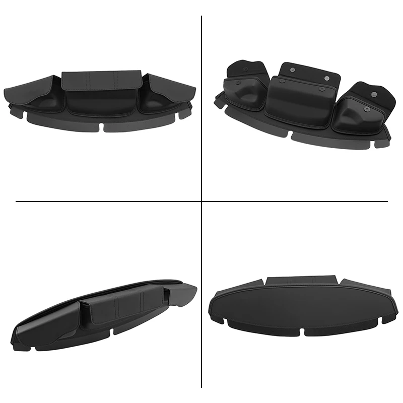 Motorcycle Windshield Bag 3 Pocket Batwing Fairing Pouch For Harley Electra Glide Street Glide Ultra Limited Tri Glide 2014-2023