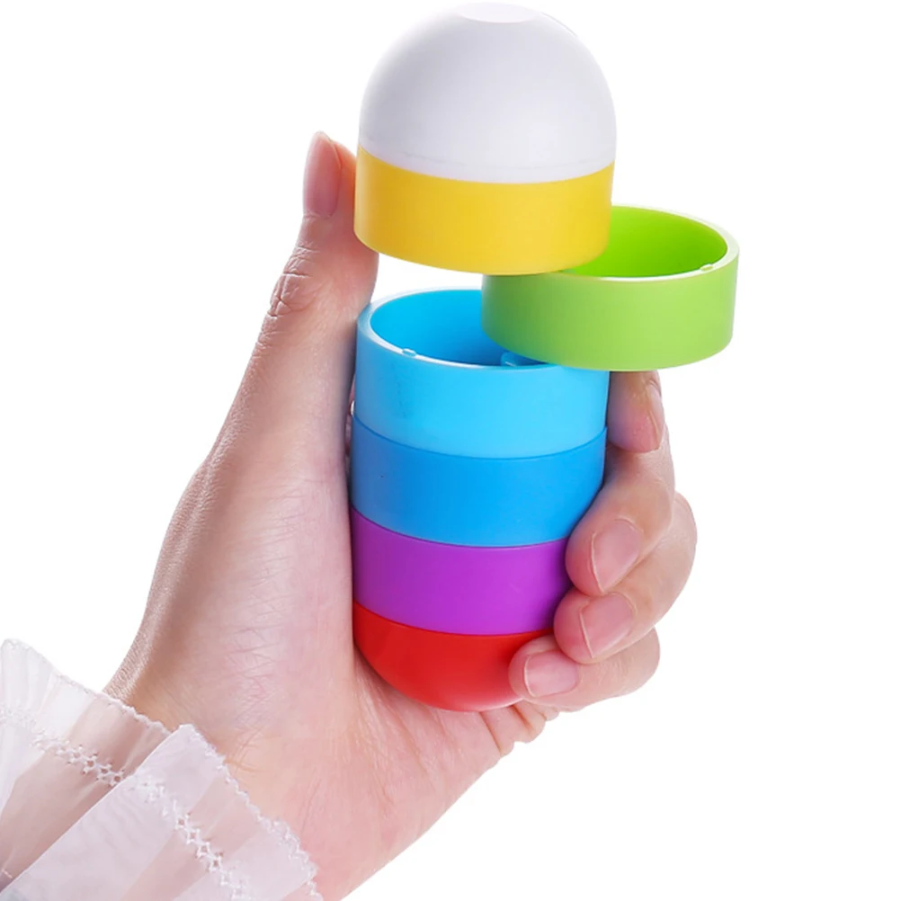 

2 Sets 7-Day Stackable Pillbox Mini Sealed Organizer Weekly Storage Case Travel Lightweight Wheat Material Medicine Box Colorful