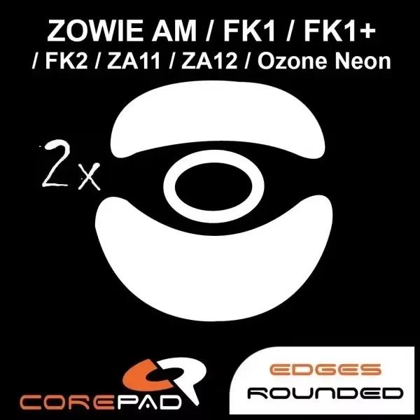 2 Sets Original Corepad Mouse Skates For Zowie ECDW U2 DW EC123-CW FK2DW S2 EC1-A EC2-A FK1 FK2 ZA11 Esports Smooth PTFE Glide
