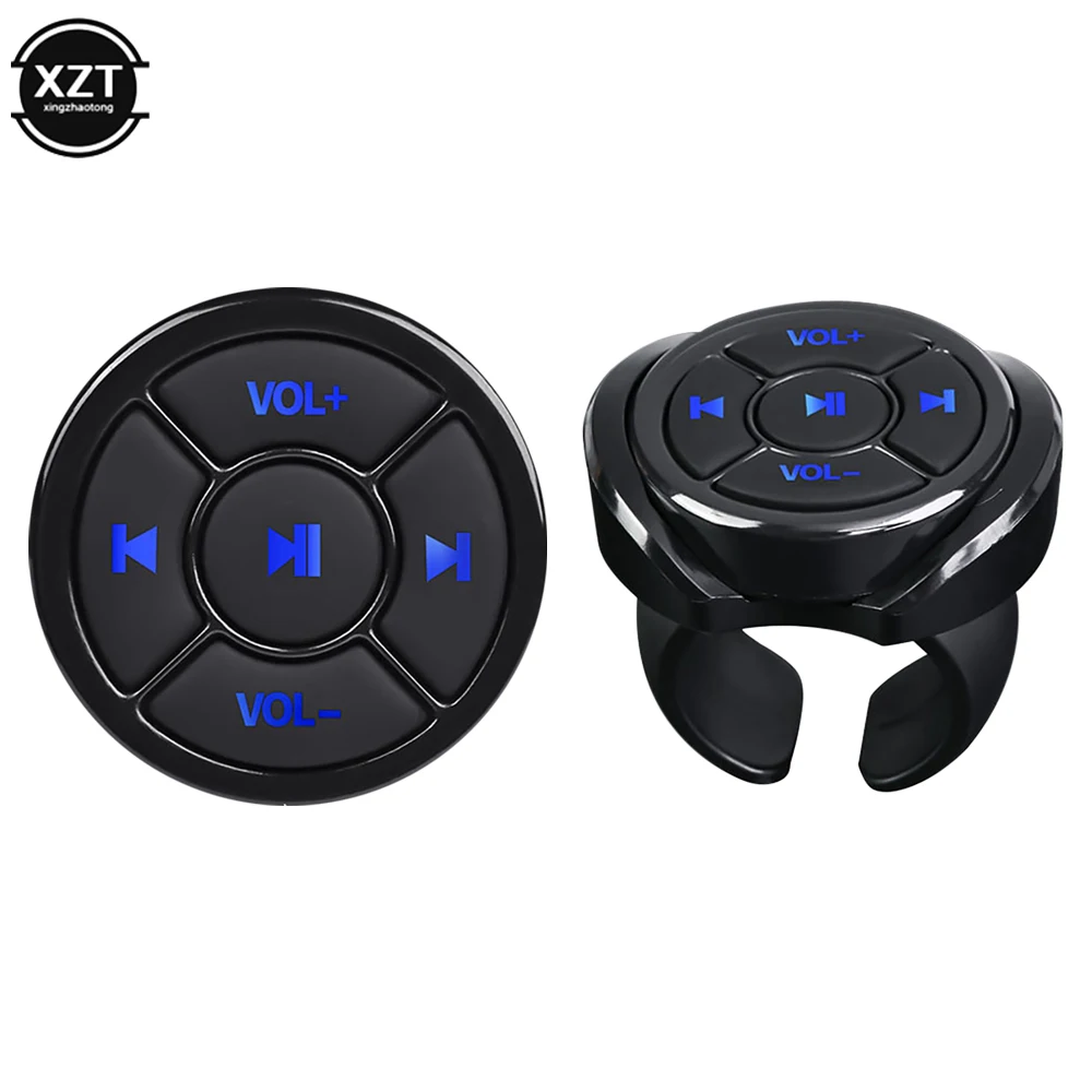 Wireless Bluetooth Media Button Remote Controller Car Motorcycle Bike Steering Wheel MP3 Music Play For IOS Android Phone Tablet