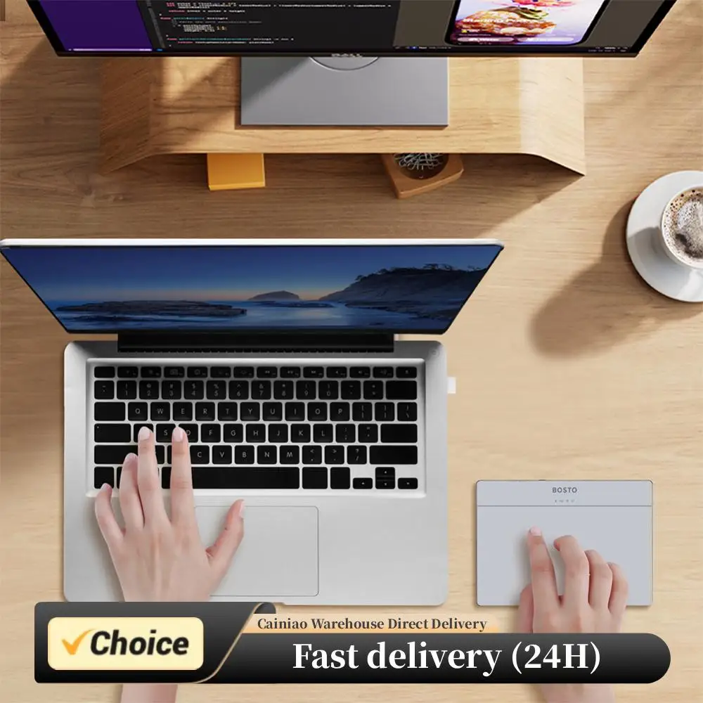 

Bluetooth-Compatible Touchpad High Precision Haptic Feedback Wireless Touchpad Ergonomic Trackpad Mouse for Desktop Laptop User