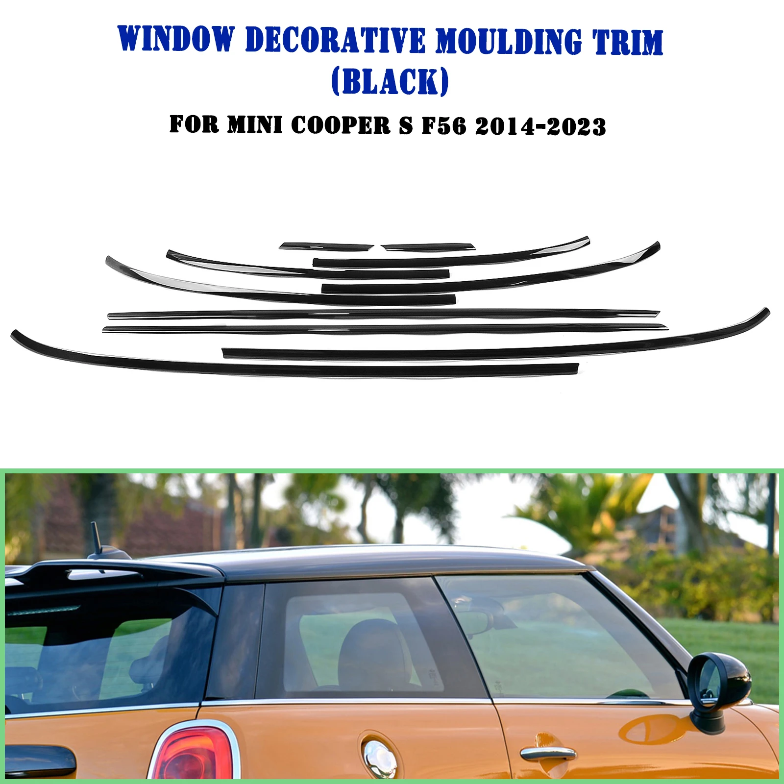 

Window Weatherstrip Seal Belt Trim Sealing Strip For Mini Cooper S F56 2 Door 2014-2021