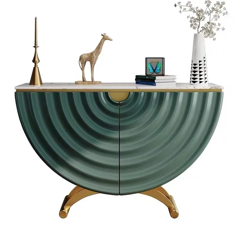 

Light luxury modern porch cabinet rock slab partition cabinet foyer entry decorative cabinet locker living room tea locker