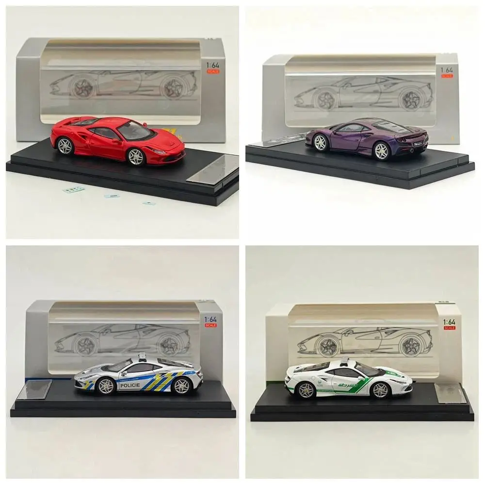 HM 1/64 Scale F8 Tributo Supercar Diecast Toy Car Model Collectible Gift Miniature Hobby