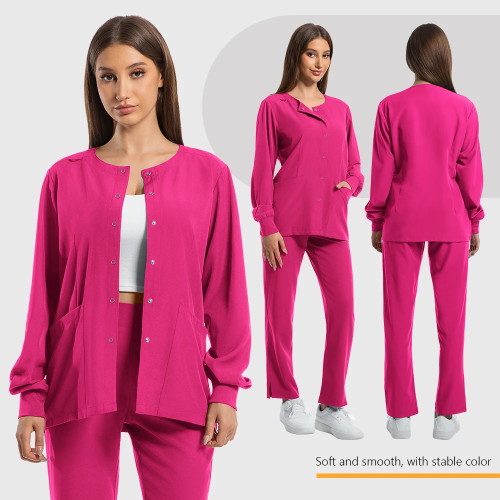 ممرضة فرك سترة النساء الرجال معطف الطبية الجراحية العمل مستشفى موحدة طبيب الأسنان عيادة أبلى صيدلية الحيوانات الأليفة متجر العمل موحدة