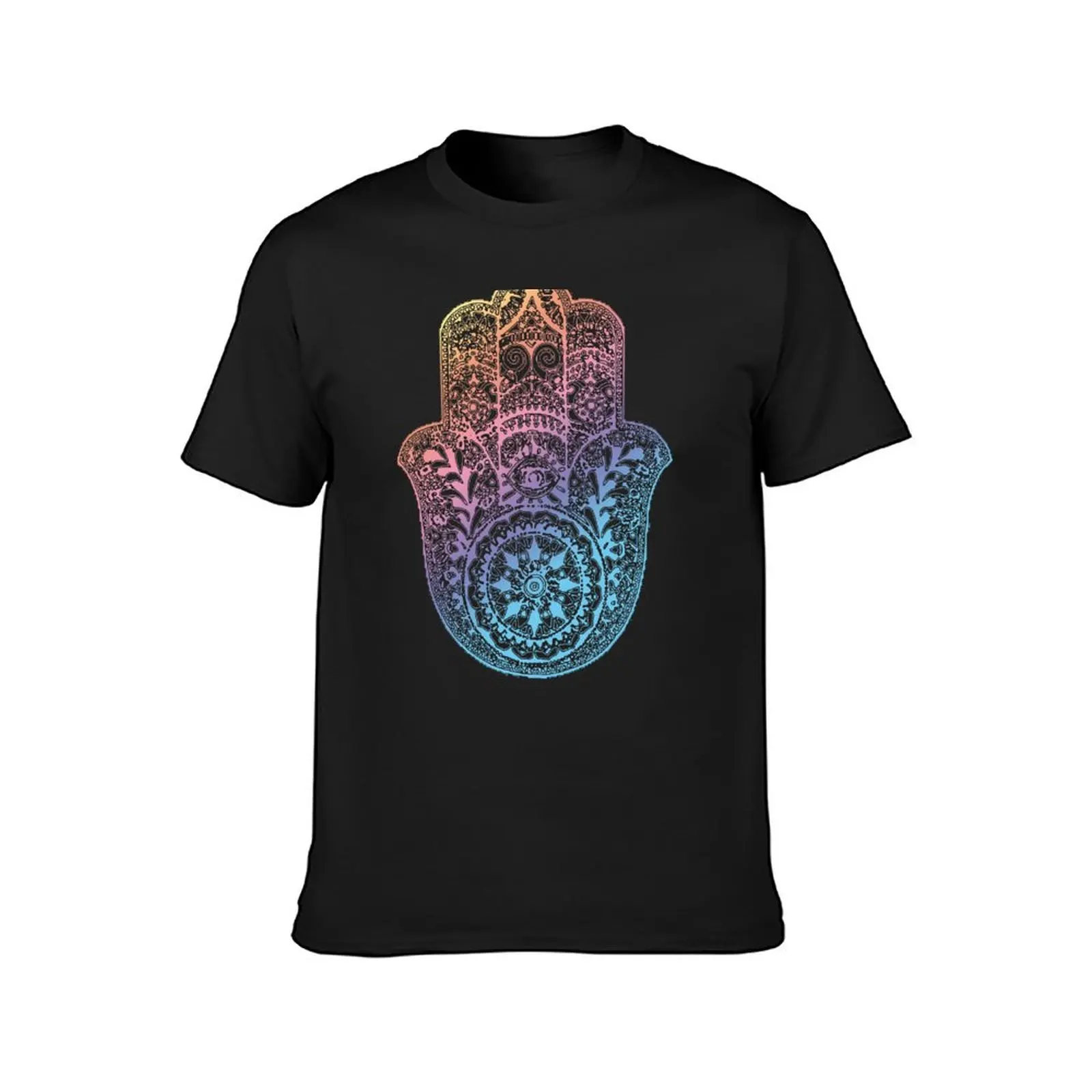 Rainbow Hamsa T-Shirt boys whites customs plus size tops plain black t shirts men