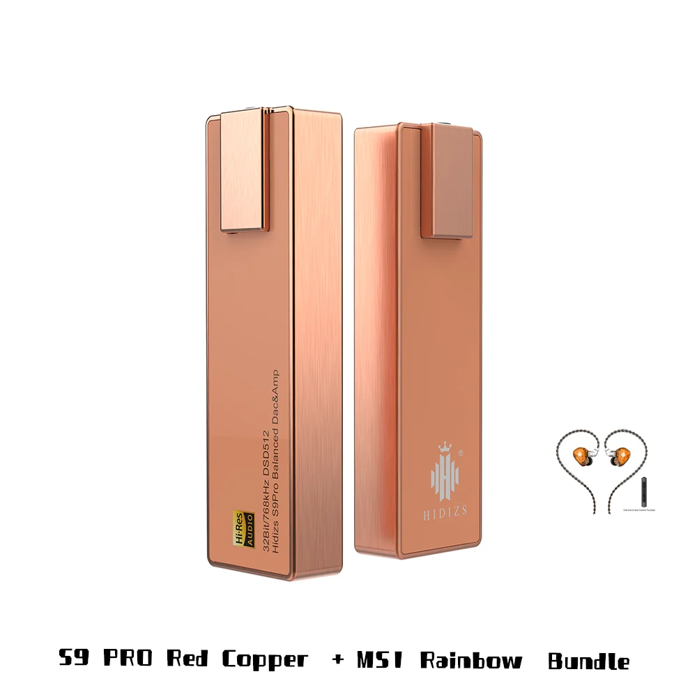 

HIDIZS S9 PRO Red Copper DAC & AMP with MS1 Rainbow Earphones Bundle