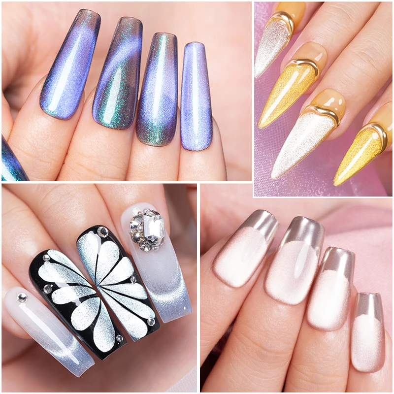 3-in-1 Multi-functional Magnetic Cat's Eye Nail Magnetic Stick Sleek Wooden Handle For Manicure Strong Magnetic Nail Art Tools